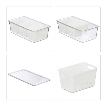 Relaxdays Kühlschrank Organizer 2er Set