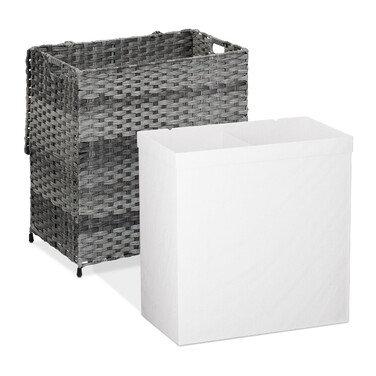 Relaxdays Wäschekorb Rattan-Optik 110 L