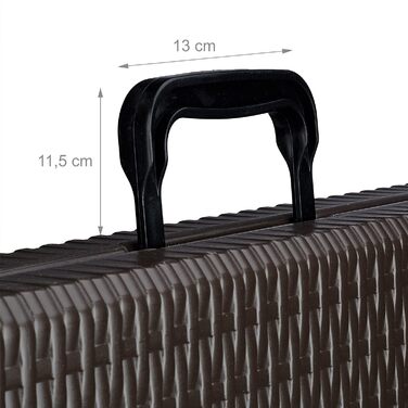 Relaxdays Gartentisch klappbar BASTIAN, groß, Tragegriff, stabiler Campingtisch, H x B x T: 72 x 178 x 74 cm, (Braun)