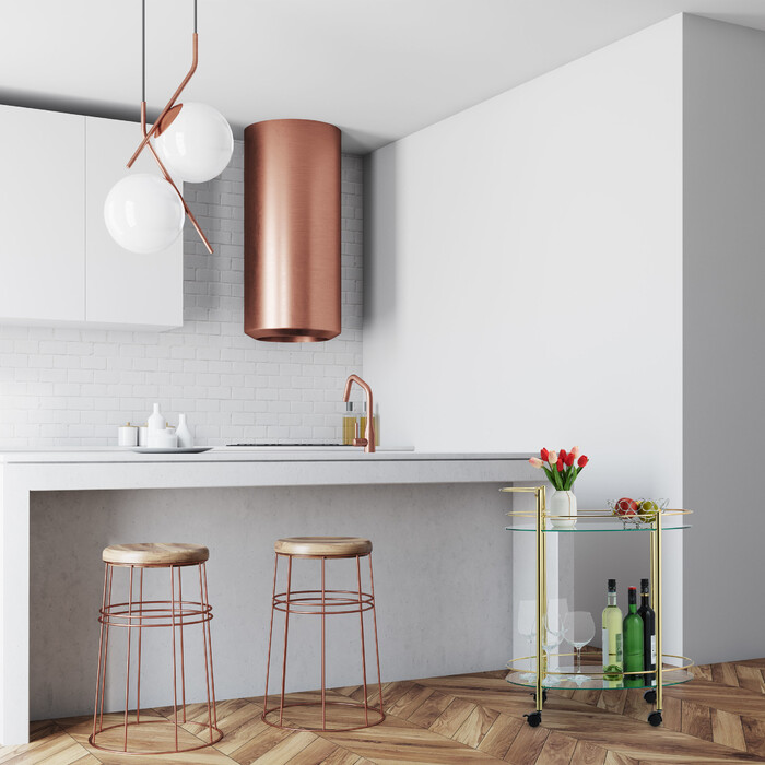 Relaxdays Ovaler Servierwagen in Gold