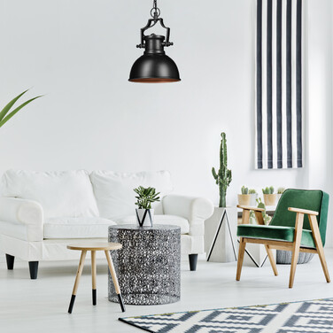 Relaxdays Hängelampe Industrial Look klein