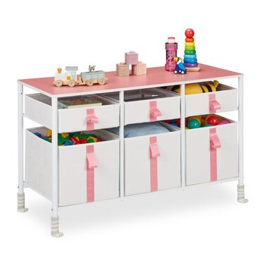 Relaxdays Kommode für Kinder 6 Schubladen