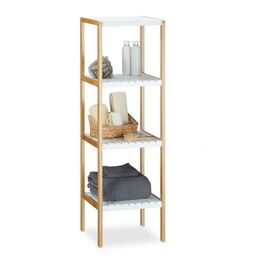 Relaxdays Regal Bambus mit 4 Ablagen