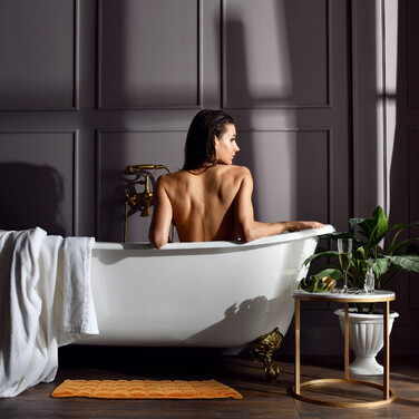 Relaxdays Badematte aus Baumwolle 60x40 cm