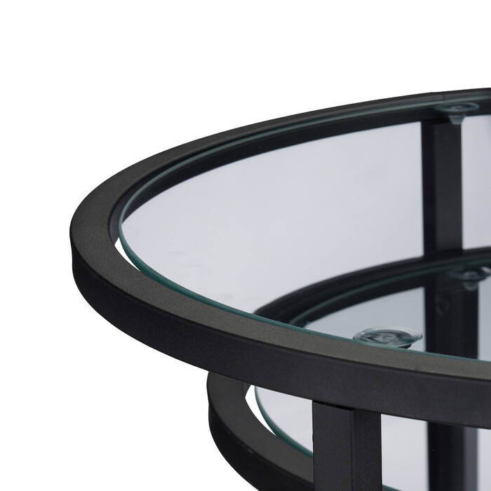 Relaxdays Beistelltische 2er Set Glas