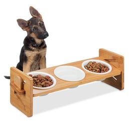 Relaxdays Futterstation für Hunde höhenverstellbar
