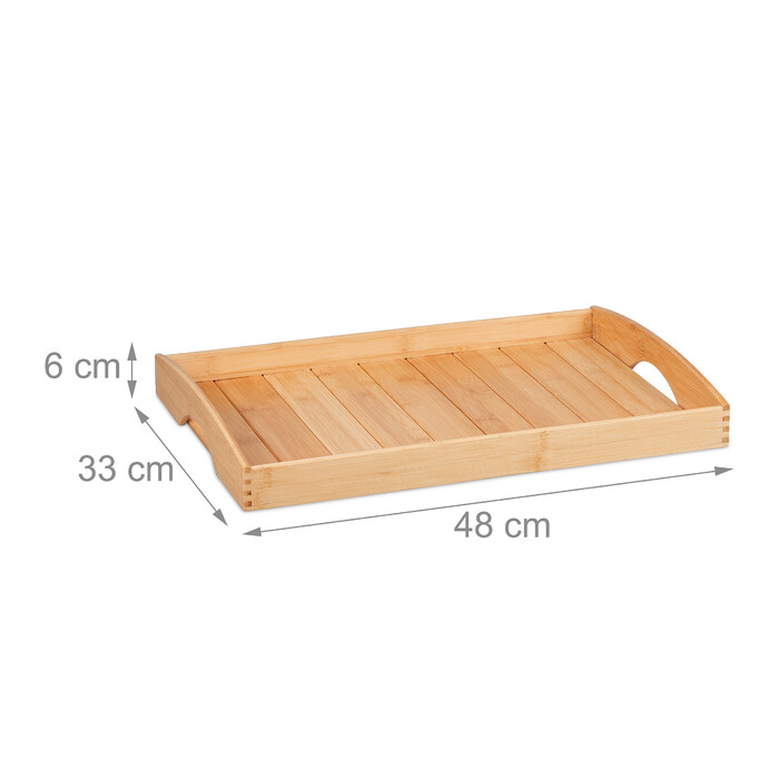 Relaxdays Tablett aus Bambus