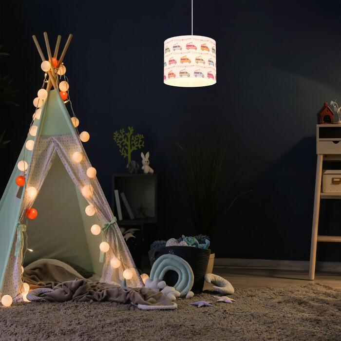 Relaxdays Hängelampe Kinderzimmer Autos