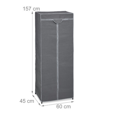 Relaxdays Stoffschrank mit Kleiderstange
