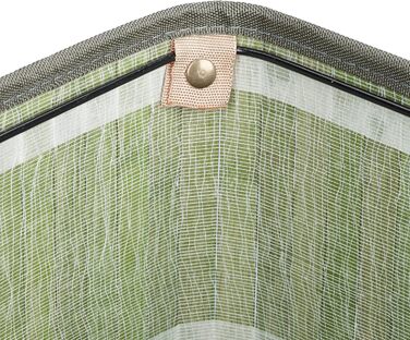 Wäschekorb Bambus, mit Deckel, XL, 83 L, faltbar, HxBxT: 65,5x43,5x33,5 cm, blau (Grün, Creme)