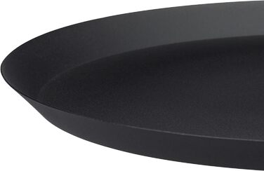 Relaxdays, schwarz Beistelltisch aus Metall, Runder Ablagetisch mit Tragegriff, Moderner Couchtisch, HxD ca. 59 x 40cm, Standard
