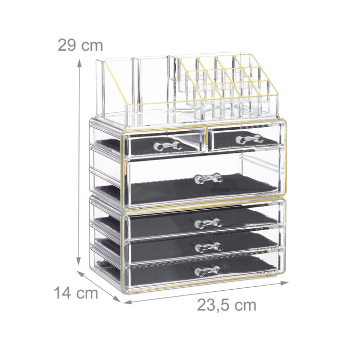 Relaxdays Kosmetikorganizer mit 6 Schubladen