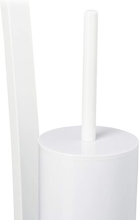 Relaxdays weiß, Garnitur, Toilettenpapierhalter, Bürste, WC-Bürstenhalter, hygienisch, HxBxT: 78x29x20 cm, White, Standard