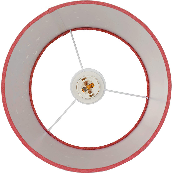 Relaxdays Kinderzimmerlampe Sterne, hängende Schirmlampe für Mädchen, Sternenhimmel Motiv, E27, runder Stoffschirm,  122 x 27 x 27 cm (Rot)