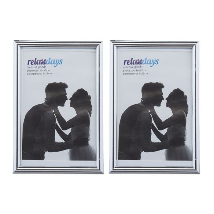 Relaxdays Bilderrahmen 2er Set 10 x 15 cm