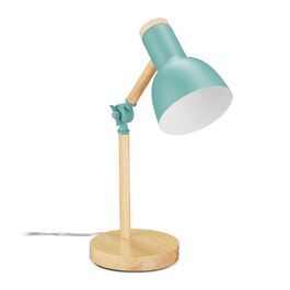 Relaxdays Schreibtischlampe Holz verstellbar