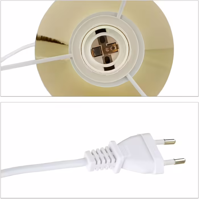 Relaxdays Tischlampe Touch dimmbar, moderne Nachttischlampe, HxD: 40 x 29 cm, E27, Tischleuchte mit Schirm, gold/weiß