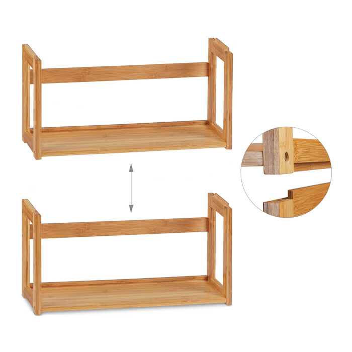Relaxdays DIY Stapelregal aus Bambus