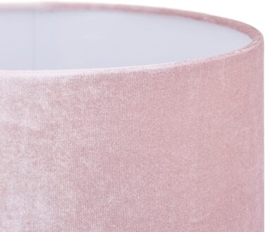 Relaxdays Tischlampe, Samt und Kristall, HxD: 47 x 26 cm, E14-Fassung, Nachttischlampe, indirekte Beleuchtung, rosa