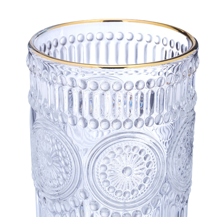 Relaxdays Vintage Trinkgläser 4er Set 300 ml