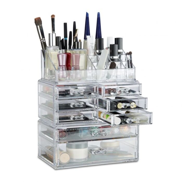Relaxdays Make Up Organizer mit 8 Schubladen
