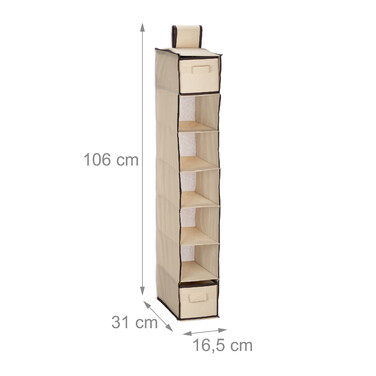 Relaxdays Hängeregal Kleiderschrank 7 Fächer