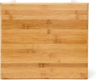 Relaxdays Bambus Beistelltisch mit Schublade H x B x T: ca. 51,5 x 40,5 x 30,5 cm Nachttisch aus robustem Holtz als schmale Nachtkonsole mit Schubfach als kleiner Tisch mit 2 Ablageflächen, natur Single