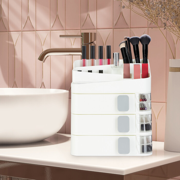 Relaxdays Make Up Organizer mit Schubladen