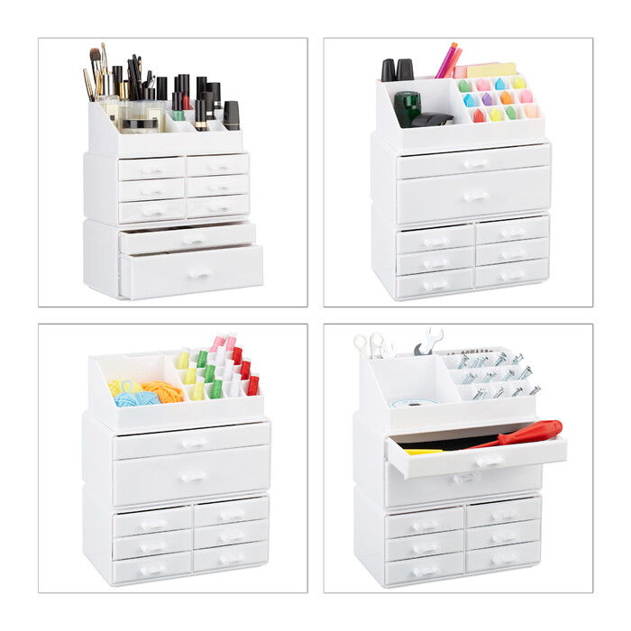 Relaxdays Make Up Organizer mit 8 Schubladen