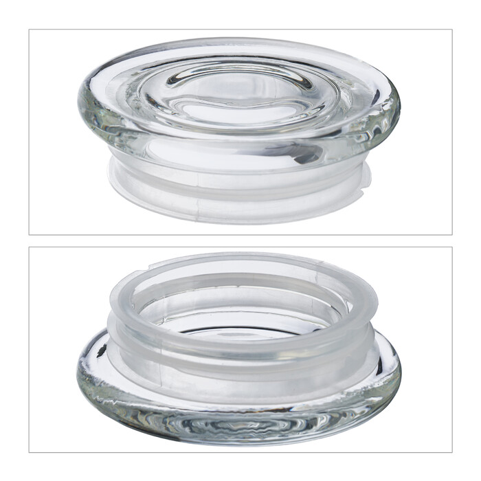 Relaxdays 6er Set Vorratsgläser mit Deckel 1300 ml