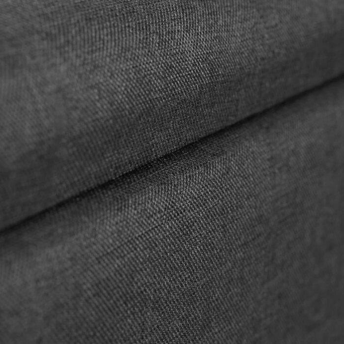 Relaxdays Sitzbank mit Stauraum, gepolstert, Holzbeine, Stoffbezug, 39,5x79,5x39,5 cm, Polyester, Grau