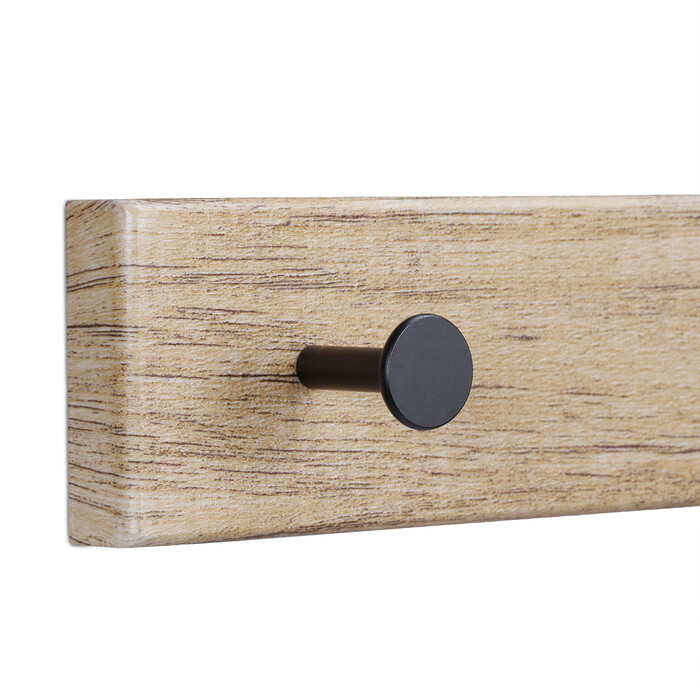 Relaxdays Garderobenleiste mit Schalring