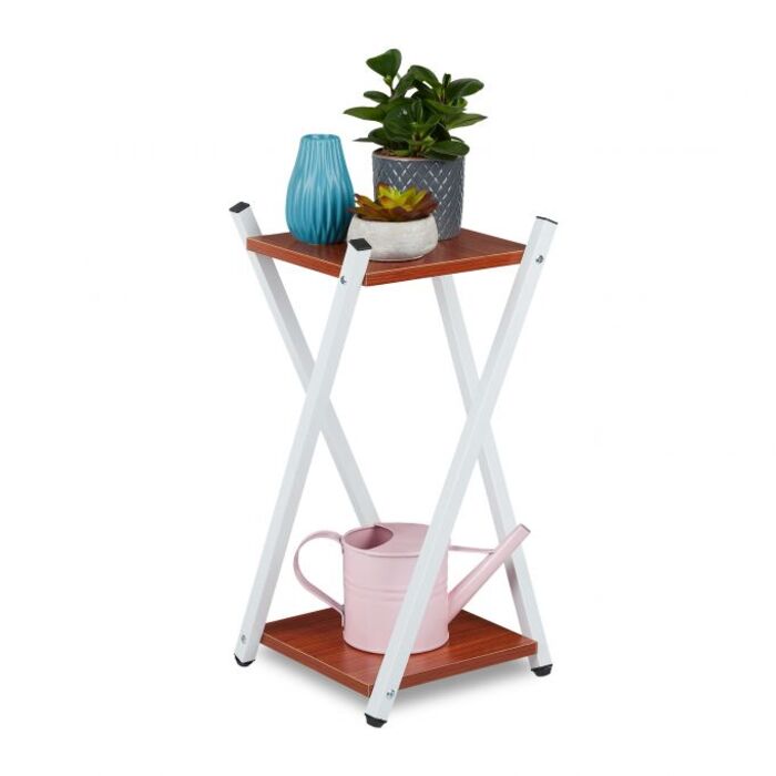 Relaxdays Blumenständer mit 2 Etagen