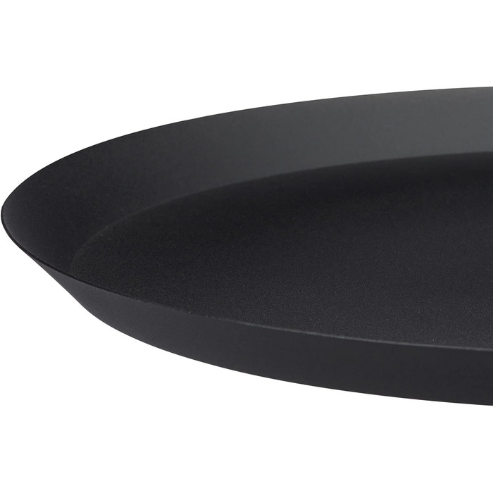 Relaxdays, schwarz Beistelltisch aus Metall, Runder Ablagetisch mit Tragegriff, Moderner Couchtisch, HxD ca. 59 x 40cm, Standard