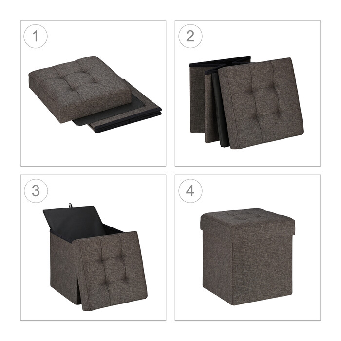 Relaxdays Sitzhocker mit Stauraum