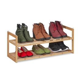 Relaxdays Bambus Schuhregal stapelbar