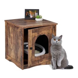 Relaxdays Katzenschrank für Katzenklo mit Tür