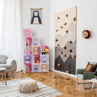 Relaxdays Kinder Steckregal mit Kleiderstangen