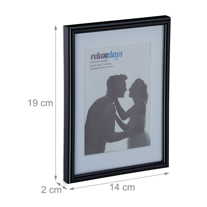 Relaxdays Bilderrahmen 2er Set 13 x 18 cm