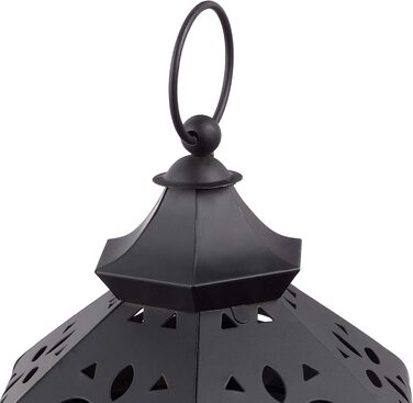 Relaxdays 3er Laternen Set, Deko Laternen für draußen & drinnen, 3 Größen, vintage, Retro Windlicht für Kerzen, schwarz