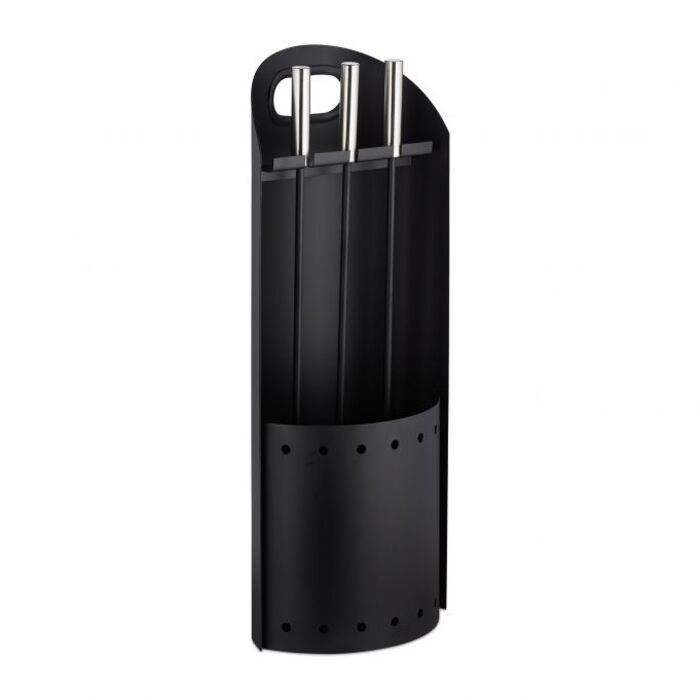 Relaxdays Kaminbesteck modern 4-teilig