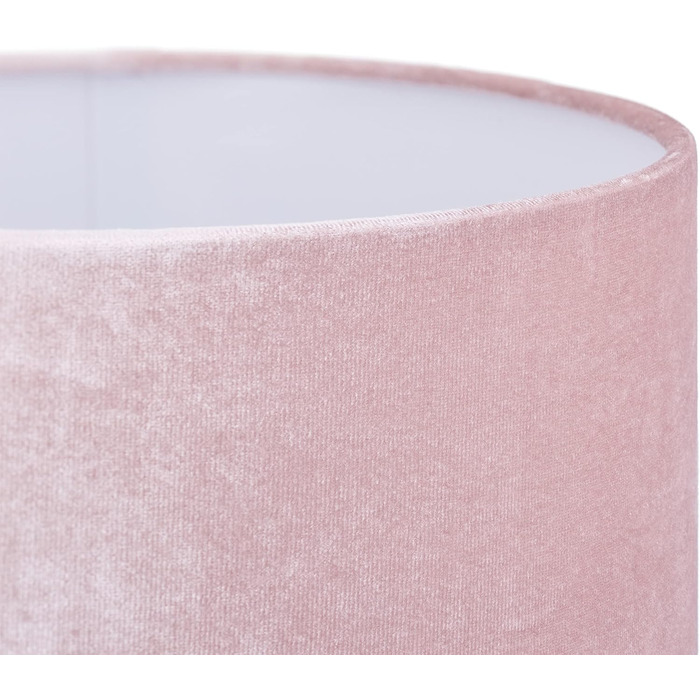 Relaxdays Tischlampe, Samt und Kristall, HxD: 47 x 26 cm, E14-Fassung, Nachttischlampe, indirekte Beleuchtung, rosa