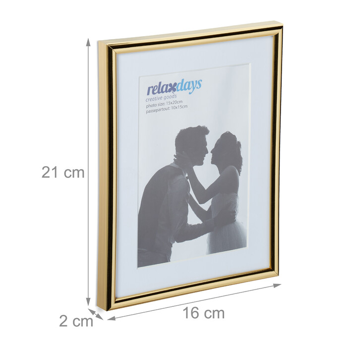 Relaxdays Bilderrahmen 2er Set 15 x 20 cm