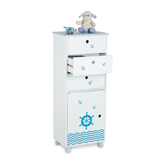 Relaxdays Kommode Kinder 3 Schubladen