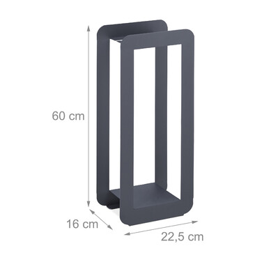 Relaxdays 5-teiliges Kaminbesteck in Grau/Schwarz