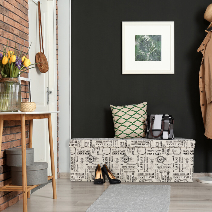 Relaxdays Sitzbank im Kaffee Design