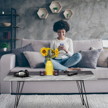 Relaxdays Couchtisch zweifarbig