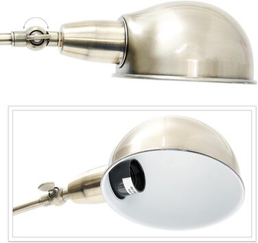 Relaxdays Tischlampe mit Messing Optik Massivholz Höhen verstellbar 10018501
