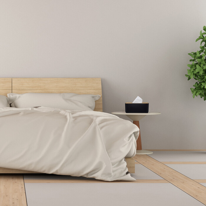 Relaxdays Kosmetiktücher Box mit Holz-Deckel