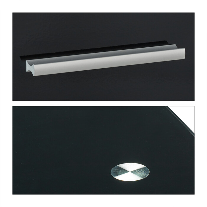 Relaxdays Schreibtisch Glas mit Schublade